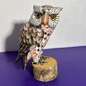 Handcrafted Brown Owl Figurine